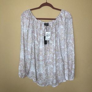NWT Wallpapher (Nordstrom) Paisley Boho Blouse